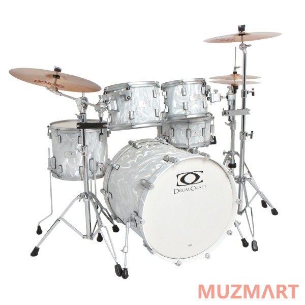 DrumCraft Series 7 Progressive Maple Liguid Chrome/Satin Chrome барабанная установка.